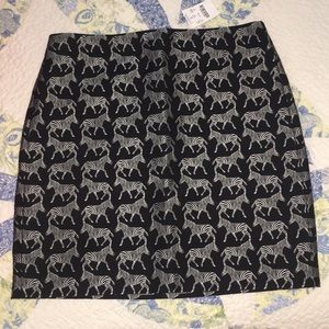 J. Crew Zebra Skirt - 0 NWT
